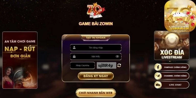 Đáp ứng các điều kiện khi tham gia tạo lập tài khoản Zowin