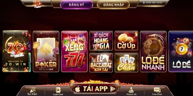 Game bài hấp dẫn tại Zowin Android