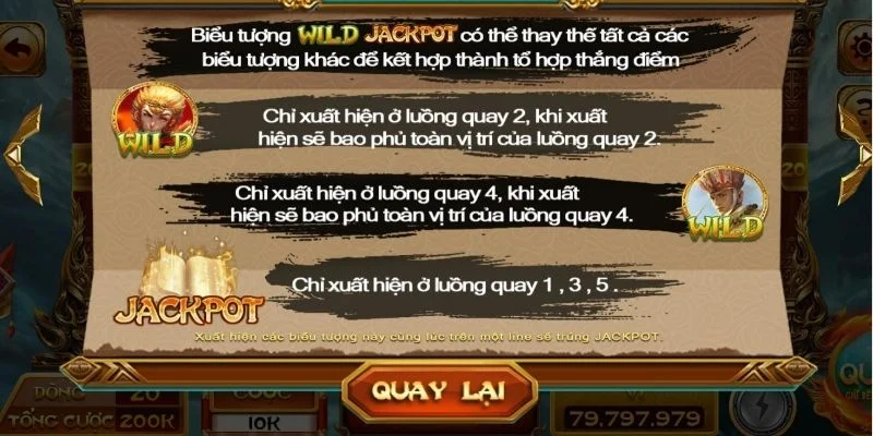 Giá trị giải thưởng từ biểu tượng đặc biệt và dòng thắng