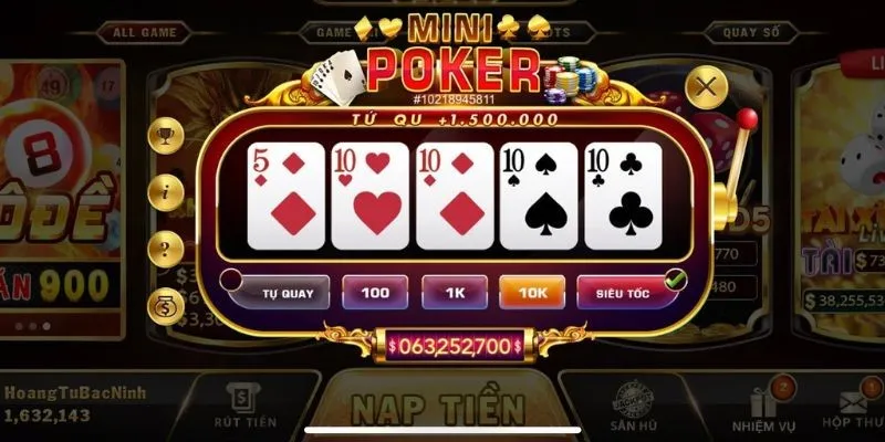 Nhận kết quả thua khi không có chiến thuật chơi mini poker