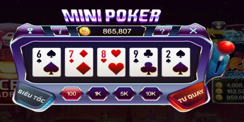 Quản lý vốn không hiệu quả khi chơi mini poker 