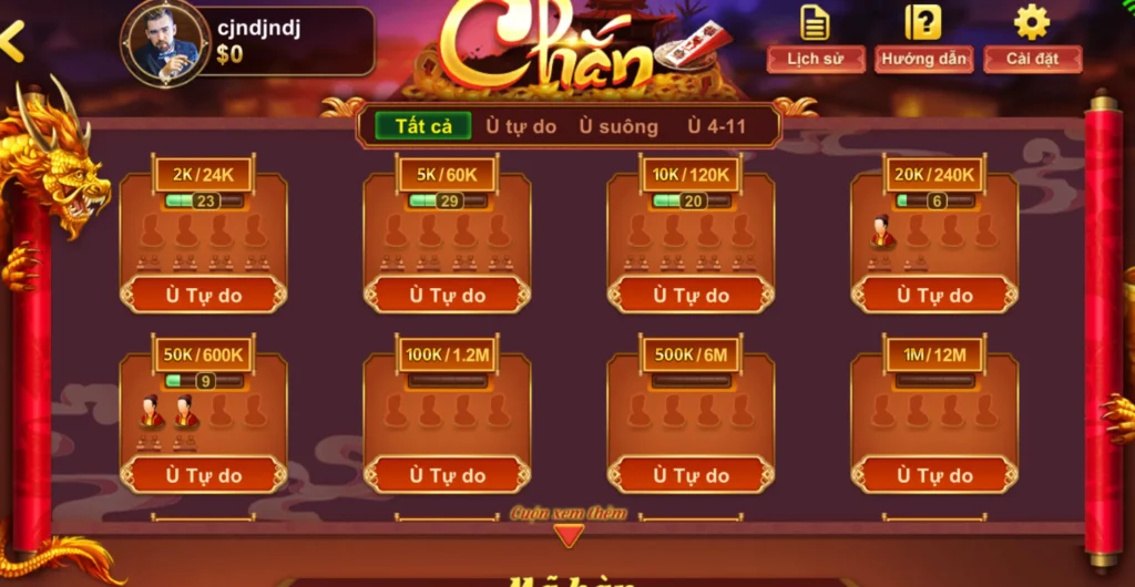 Chắn Zowin với quy trình chơi đơn giản