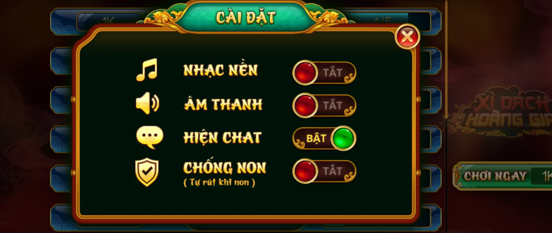 Quản lý vốn trong Xì dách hoàng gia tại Zowin