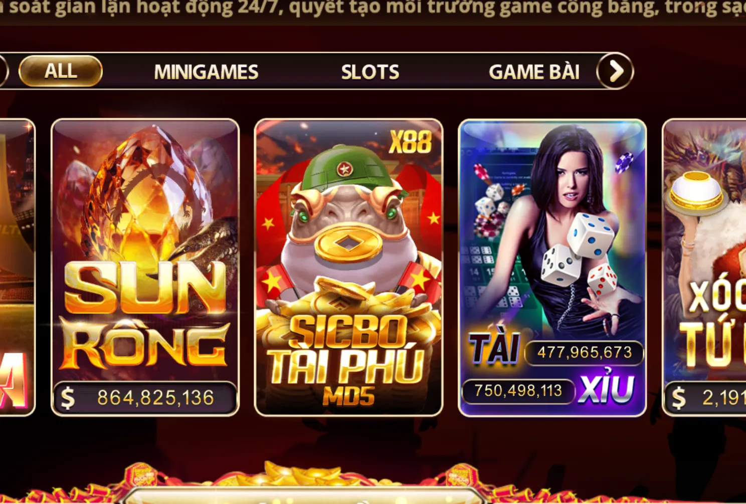 Sicbo Tài Phú Zowin với tỷ lệ trả thưởng cạnh tranh hiện nay