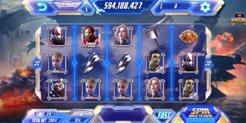 Luật chơi của slot game Avengers vô cùng đơn giản 